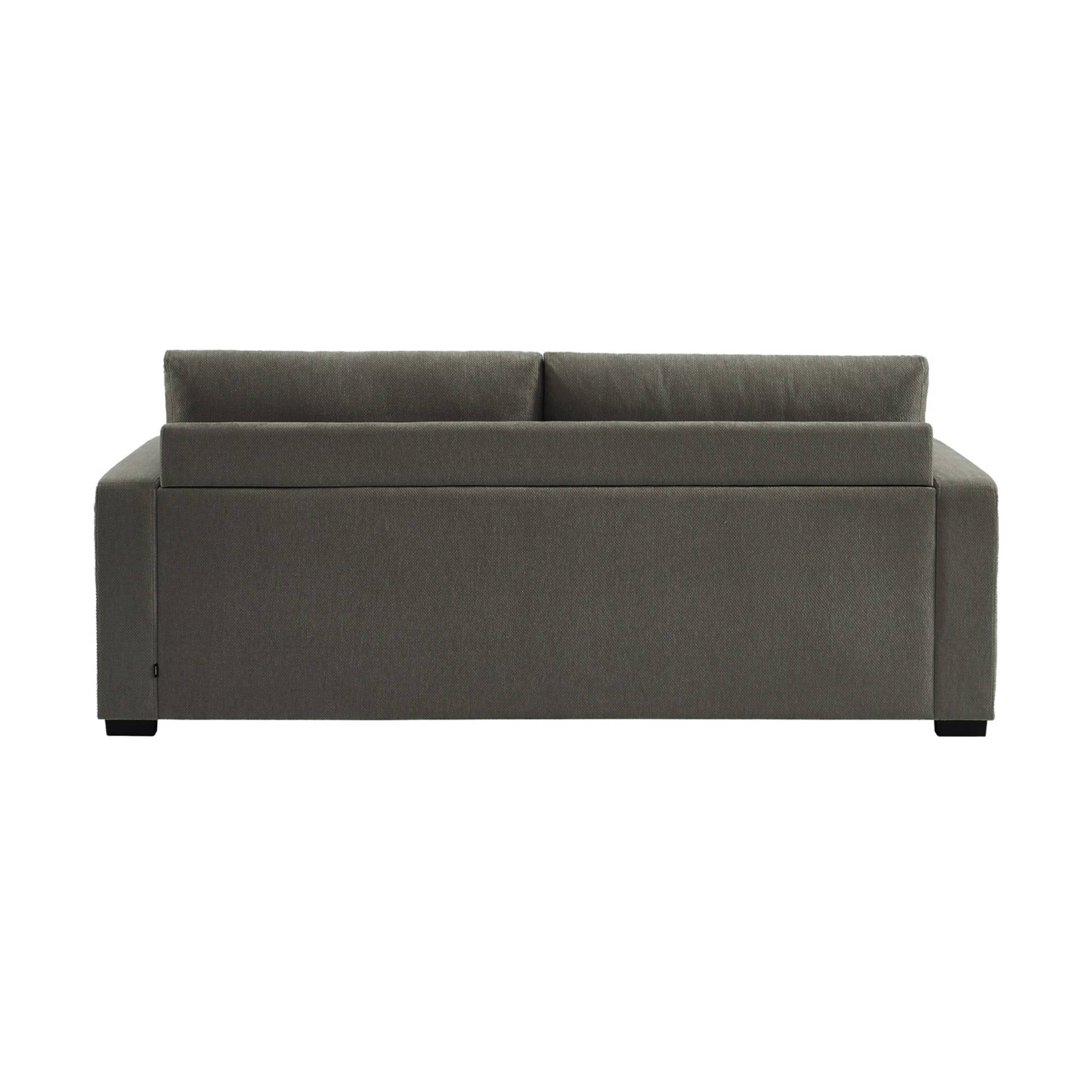 Canapé convertible 3 places tissu chenille gris foncé L 211 x P 90 x H 86 cm - Easy