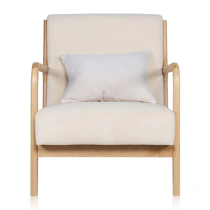 Butaca Elka Beige - Madera natural