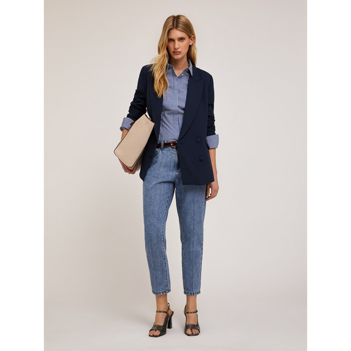 Motivi - Blazer doppiopetto over - Blu