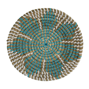 Assiette décorative en jonc O20 cm, Mandala