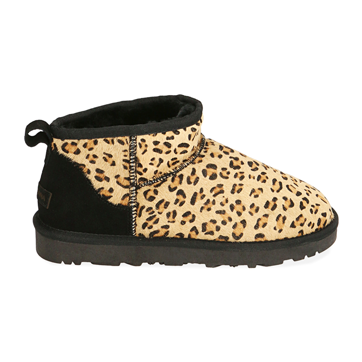 Stivaletti leopard in camoscio