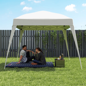 Toldo de Pérgola de Recambio 3x3m Techo de Repuesto para Carpa Plegable de Jardín de Tela Oxford con Protección UPF 50+ Impermeable Cierres de Velcro y Ganchos Elásticos Blanco
