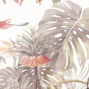 Affiche encadrée jungle tropicale oiseaux Affiche + cadre en métal - Noir