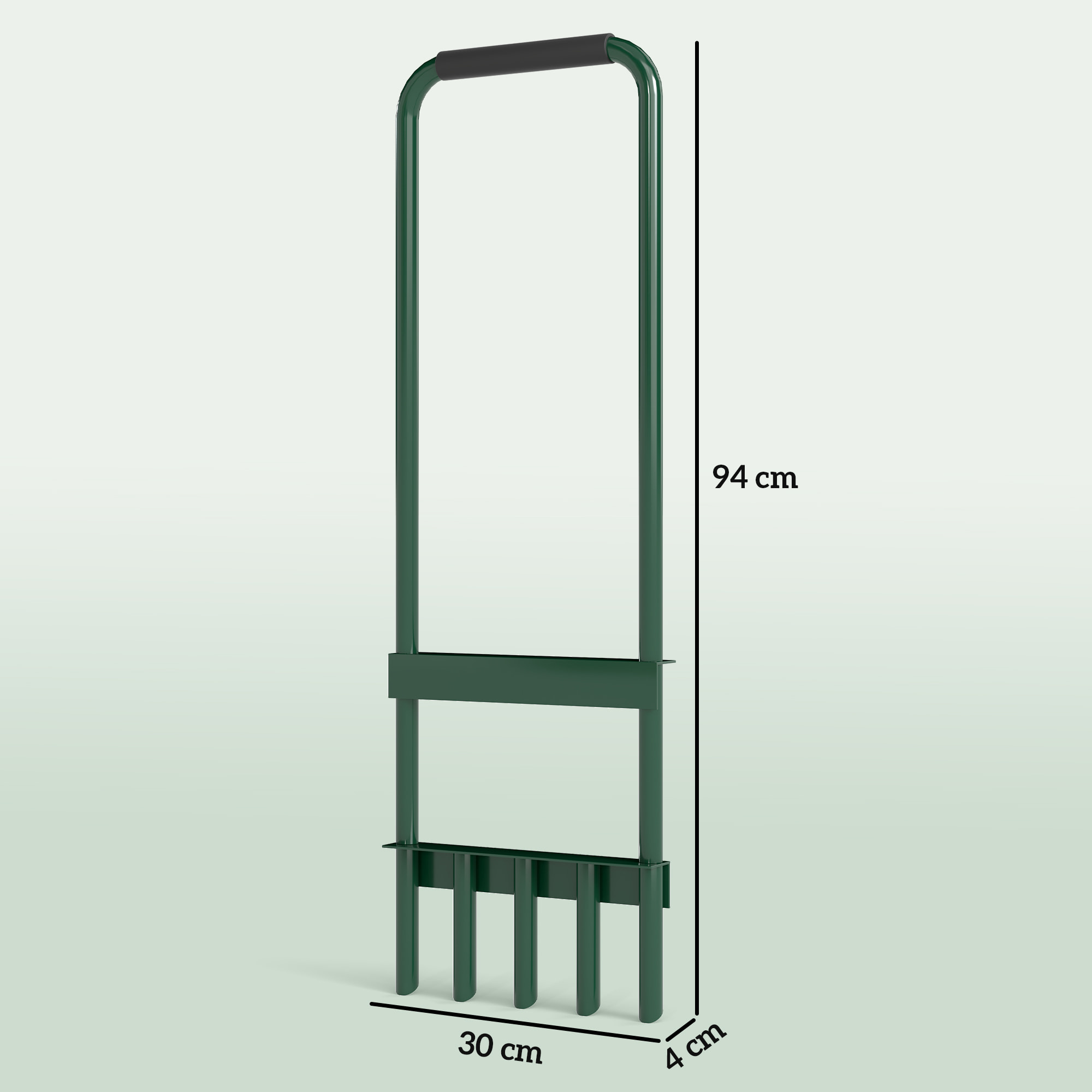Aireador de Césped Manual, Aireador de 5 Púas Huecas con Mango Antideslizante, Herramienta de Perforación de Césped para Cuidado de Jardines y Patios, Verde Oscuro
