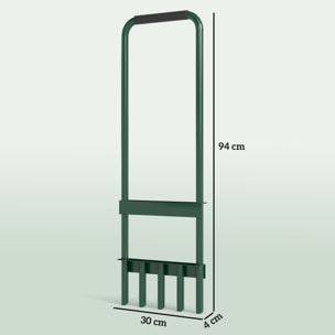 Aireador de Césped Manual, Aireador de 5 Púas Huecas con Mango Antideslizante, Herramienta de Perforación de Césped para Cuidado de Jardines y Patios, Verde Oscuro