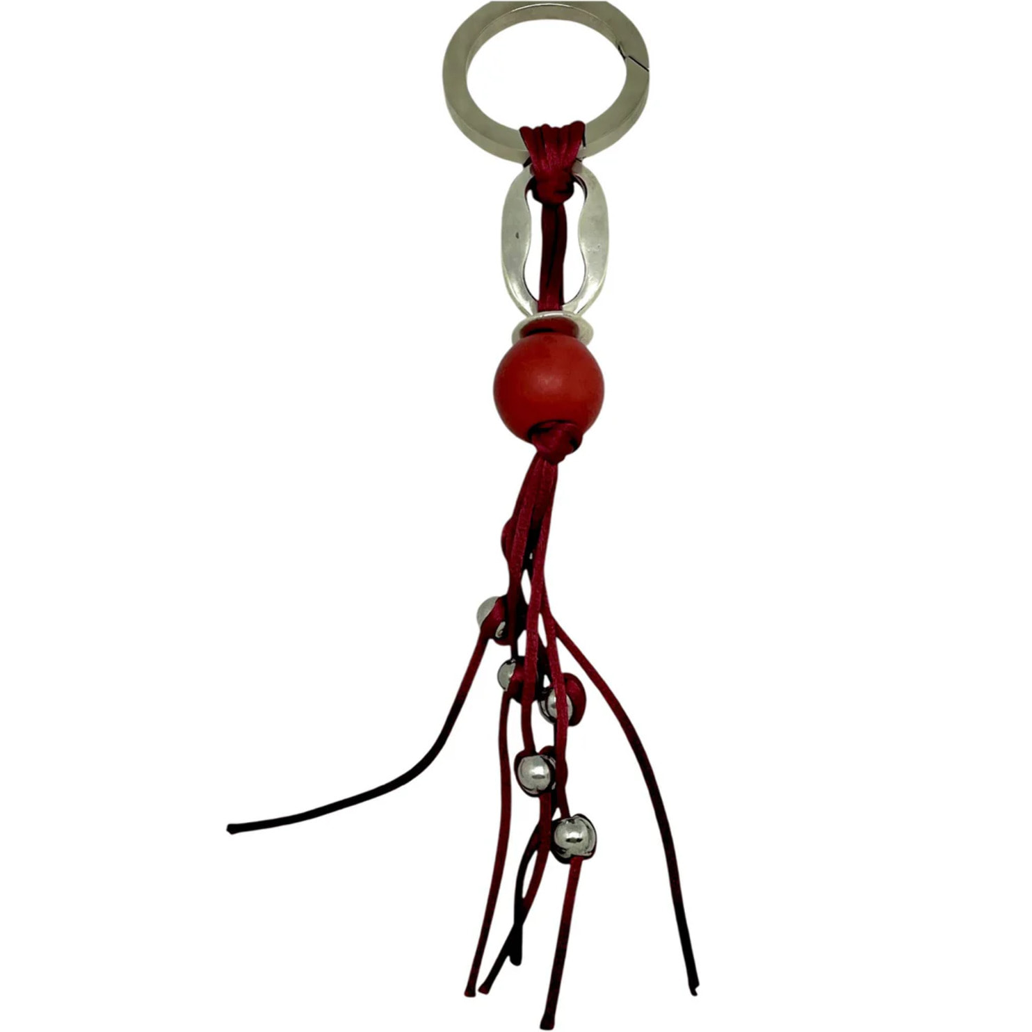 Cuelgabolso_llavero Kiss charms y bolas en rojo