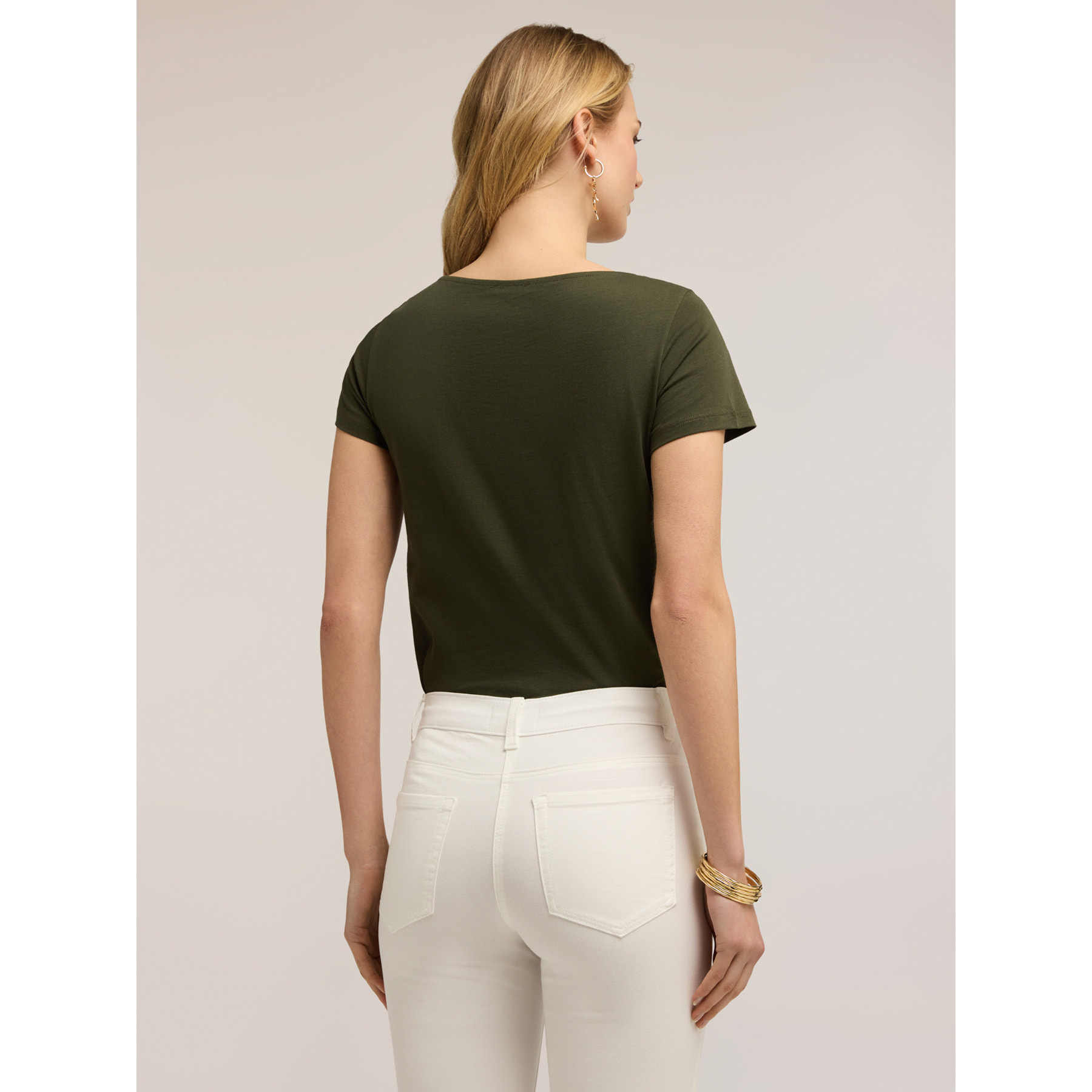 Motivi - Camiseta con motivos cut-out - Verde militare