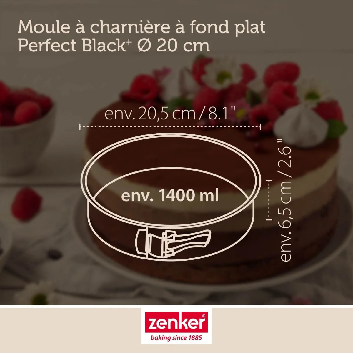 Lot avec 1 Moule à manqué à charnière, 1 spatule Zenker et 2 bols à mixer en inox Fackelmann