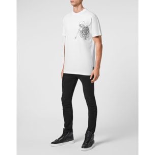 PHILIPP PLEIN Camiseta de cuello redondo y manga corta SKELETON