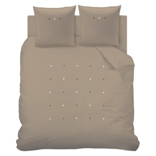 Housse de couette brodée en percale de coton BIO, DRAGEES DELICES