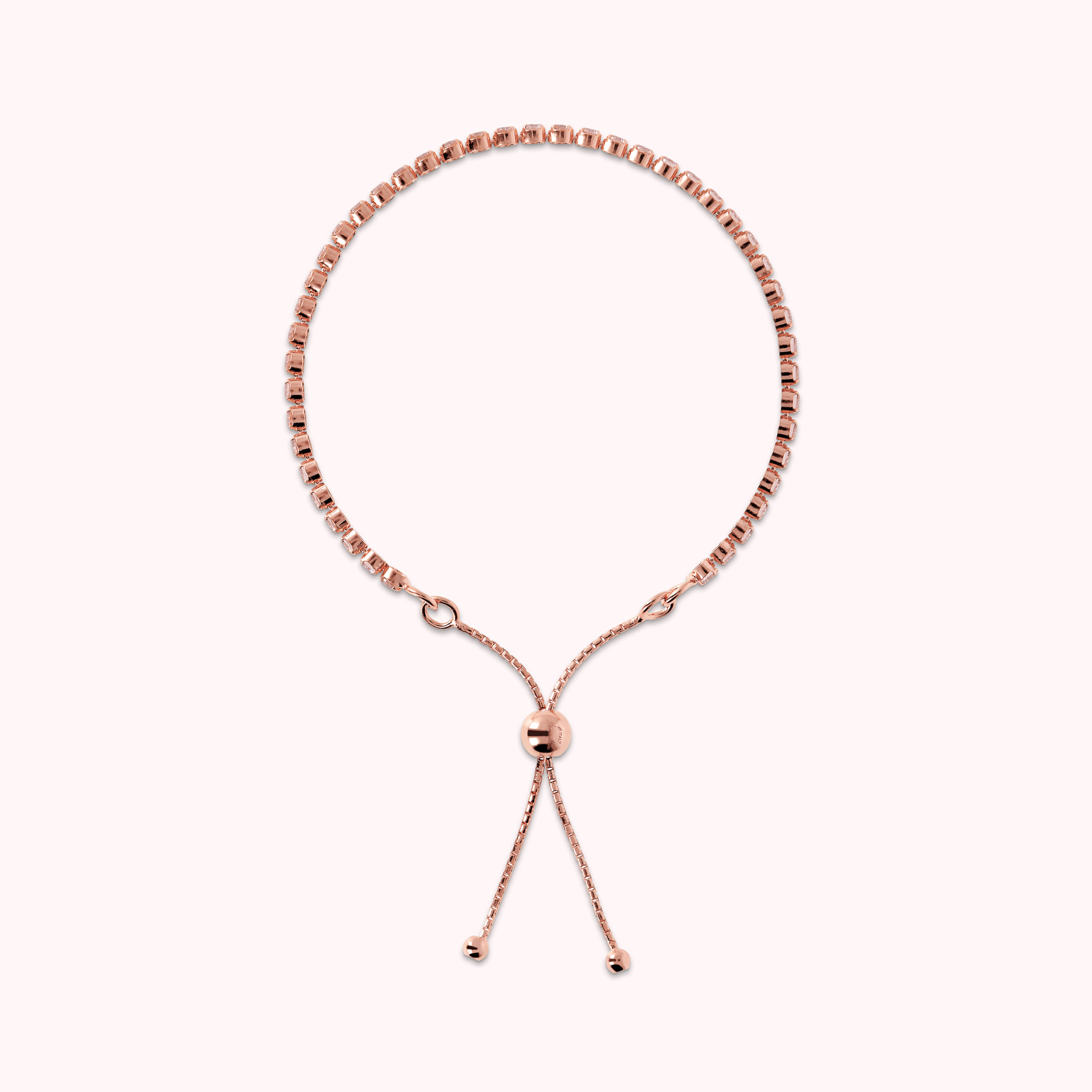 Bracciale Tennis con Cubic Zirconia Rosa