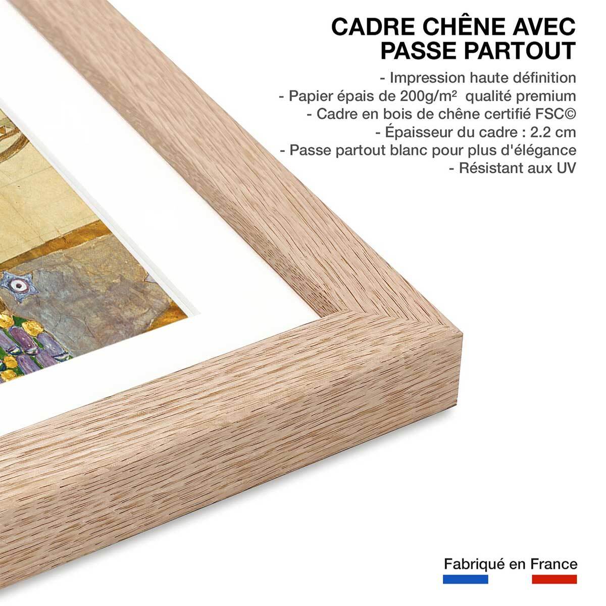 Affiche Study for Expectation par Gustav Klimt Affiche sous cadre bois