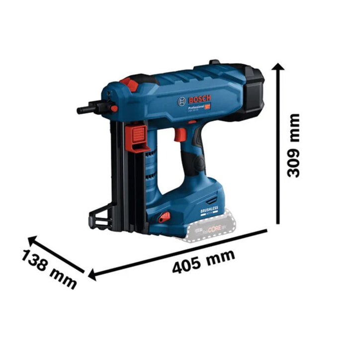 Cloueur sans-fil GNB 18V-40 BOSCH - sans batterie, ni chargeur - L-Boxx - 06019L7004