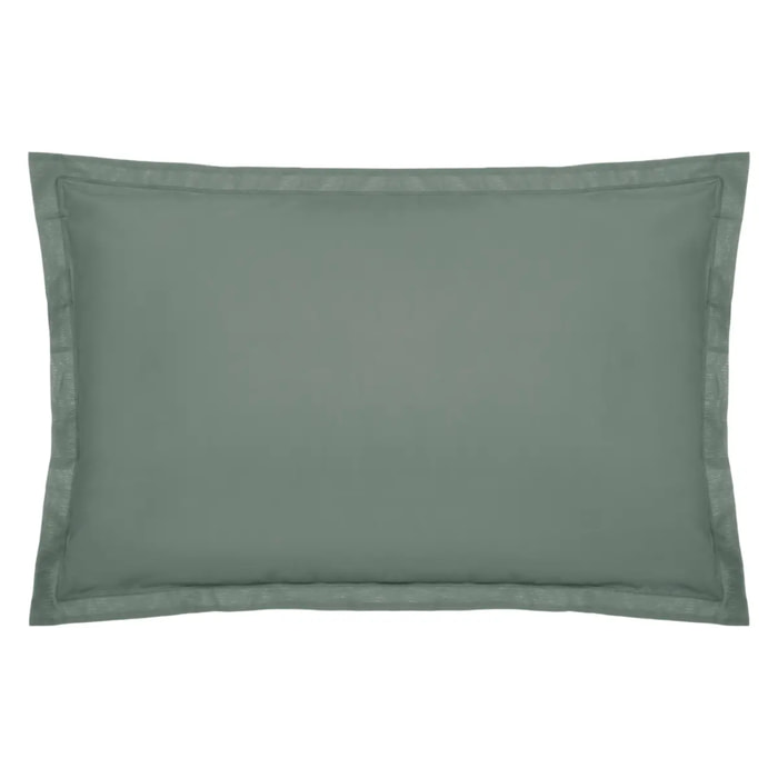 Taie d'oreiller "Carina" coton vert céladon 50x70cm