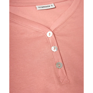 Pigiama lungo da donna in cotone rosa zurich