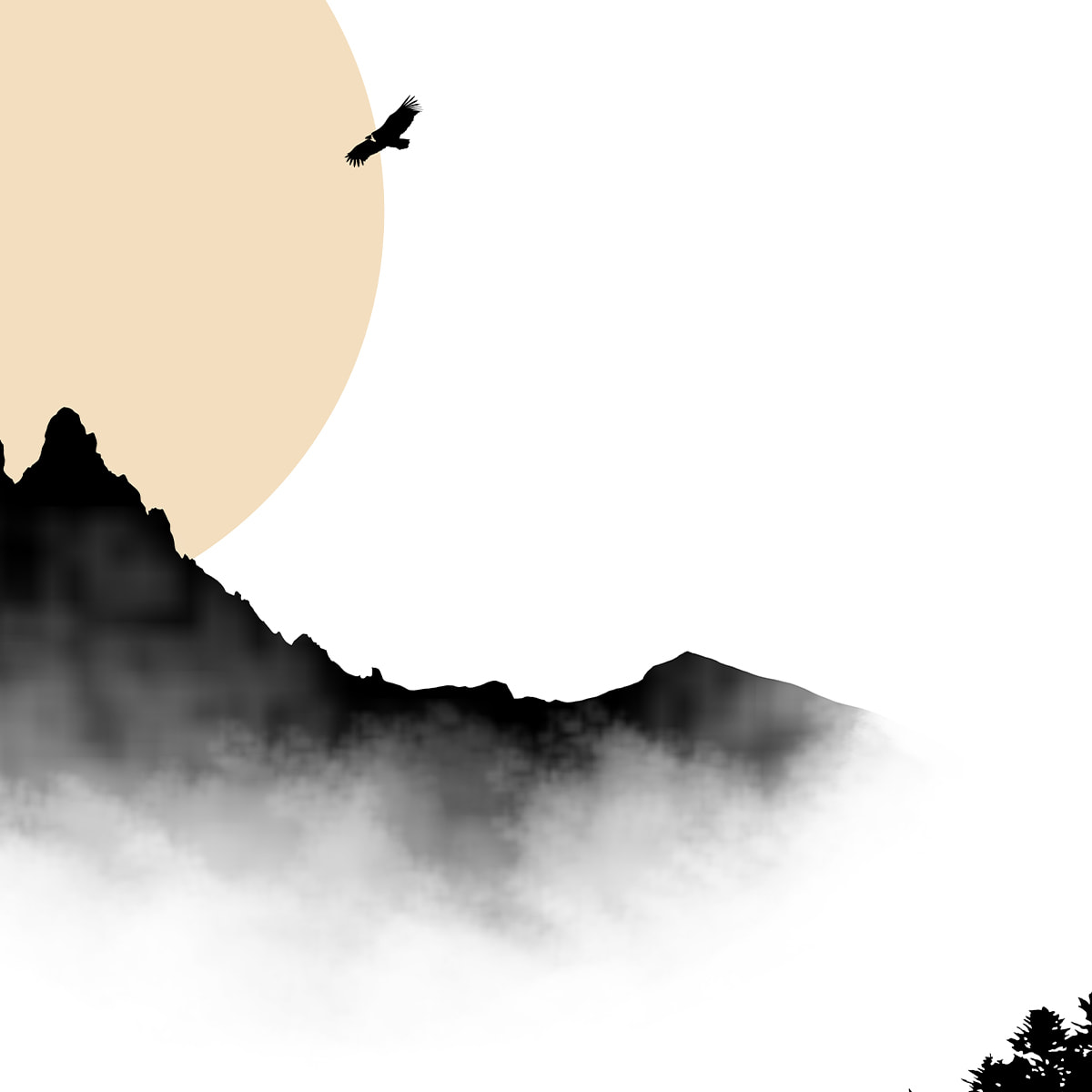 Papier peint Vol au dessus du Pic du Midi d' Ossau Intissé