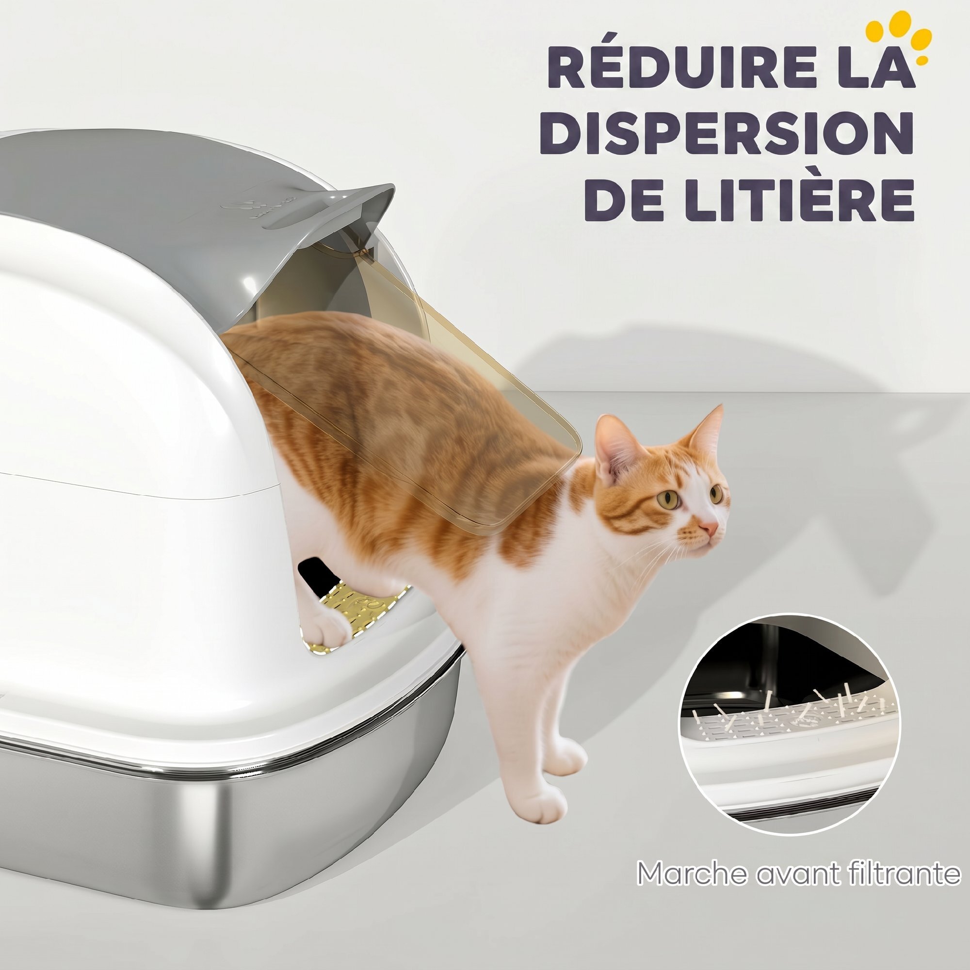 Maison de toilette fermée bac acier inox filtre désodorisant pelle