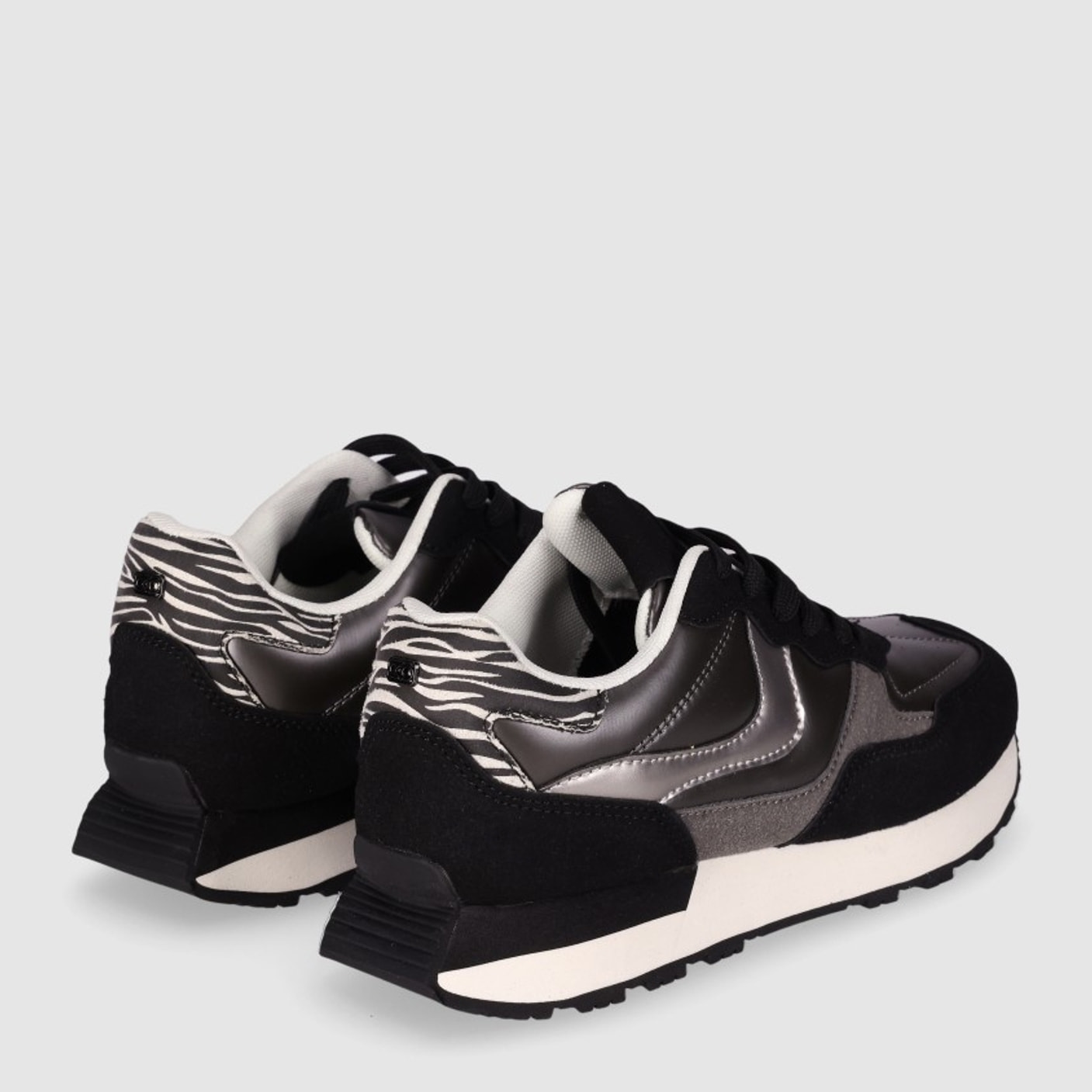 Deportivos de Tejido - Negro - Tacón: 4 cm