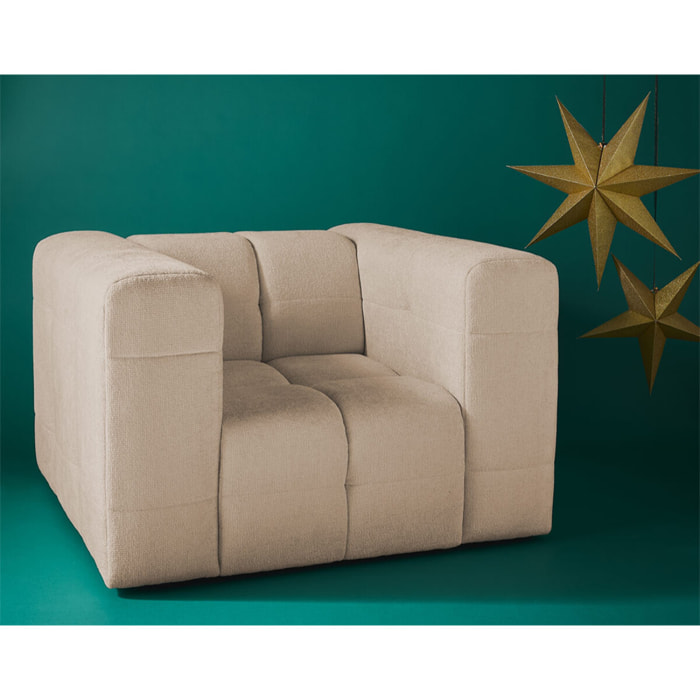 Suzano - fauteuil en tissu texturé - Beige