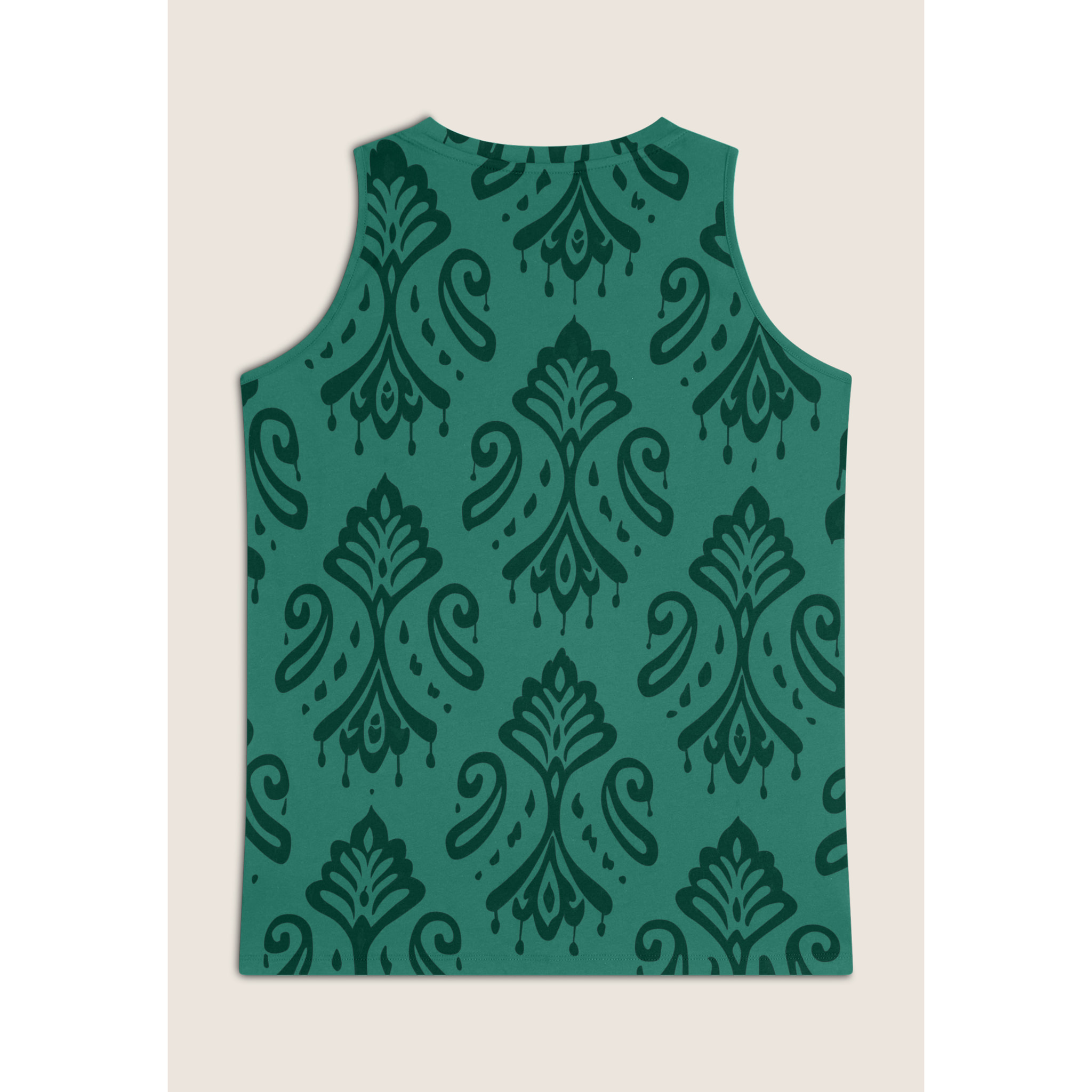 Canotta floreale svasata in jersey leggero