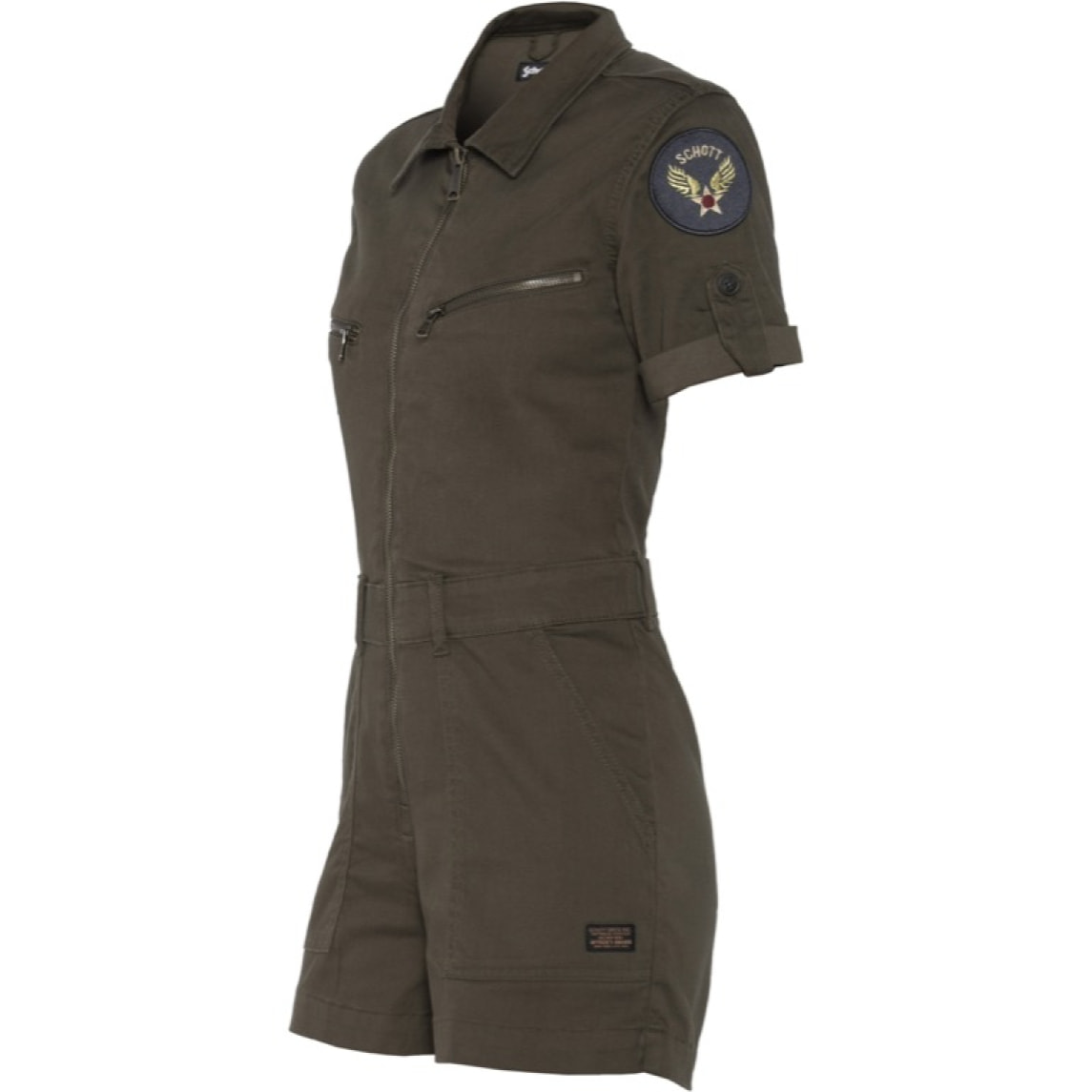 TRSWIFTW SHORT JUMPSUIT WITH MILITARY BADGES IN TENCEL 63% COTTON 18% TENCEL 15% POLYESTER 4% ELASTANE Cachi