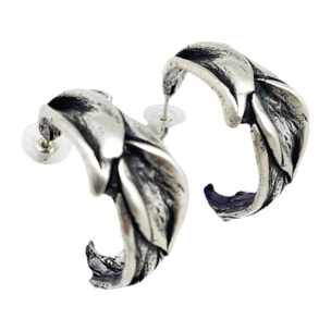 Aro criolla calas enlazadas en plata chapado