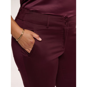 Fiorella Rubino - Pantalones New York en algodón stretch - Burgundy
