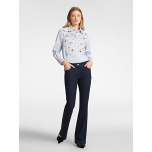 Elena Mirò - Camisa bordada a mano - Light - blue