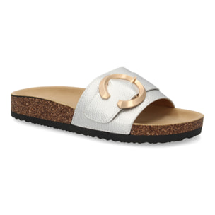 Sandalia plana de mujer, comoda y elegante, diseño moderno con material bio