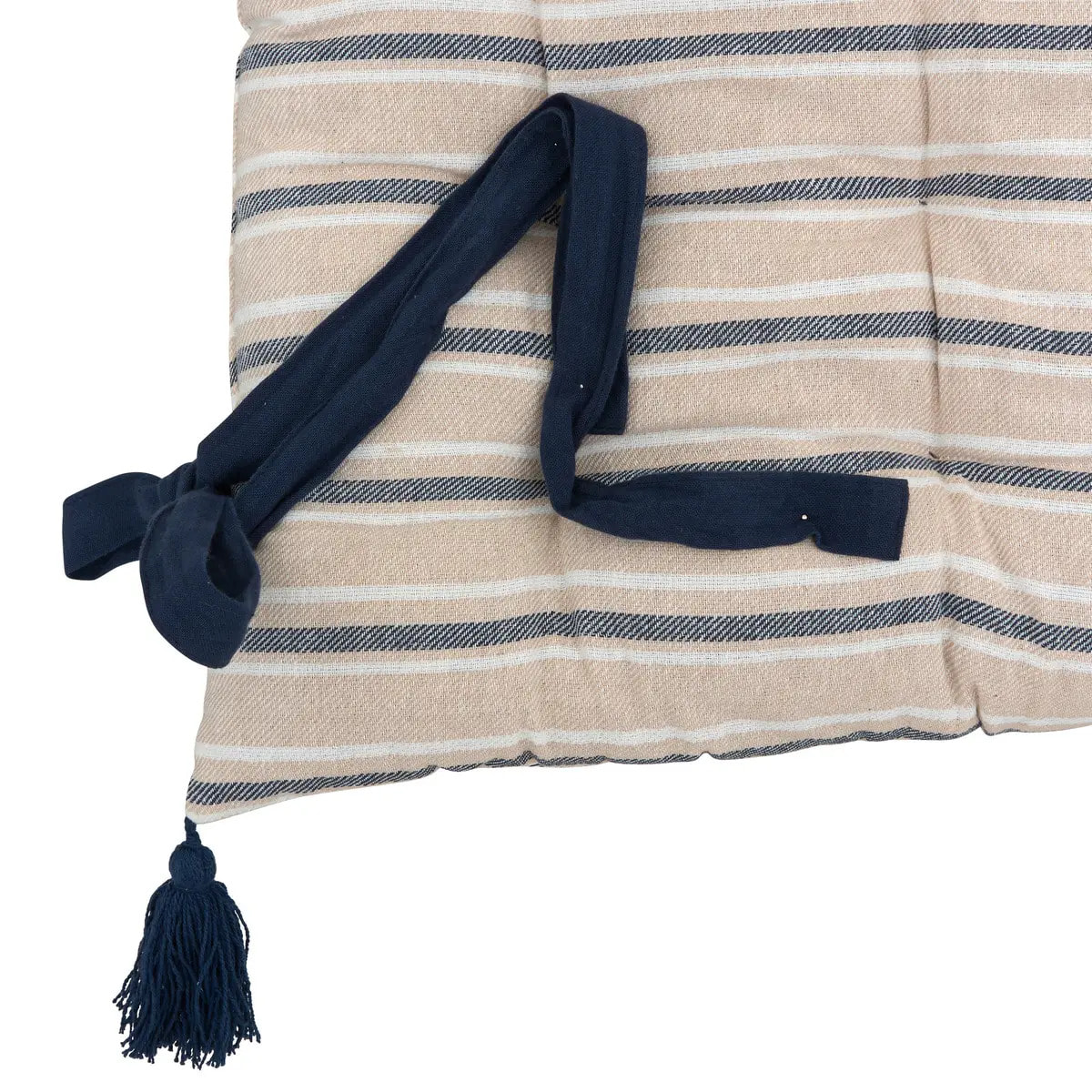 Coussin de sol Groove 120x60cm rayé bleu navy