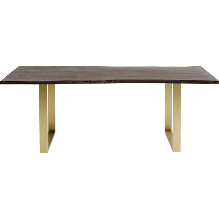 Table Harmony noyer laiton Kare Design