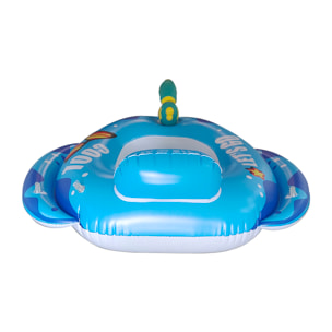DAM Flotador infantil con pistola de agua. Orificios para piernas. 76x70cm. 76x76x70 Cm. Color: Azul
