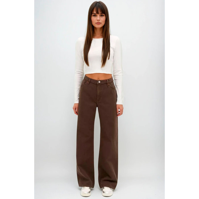 Monki - jeans - 100% algodón - marrón