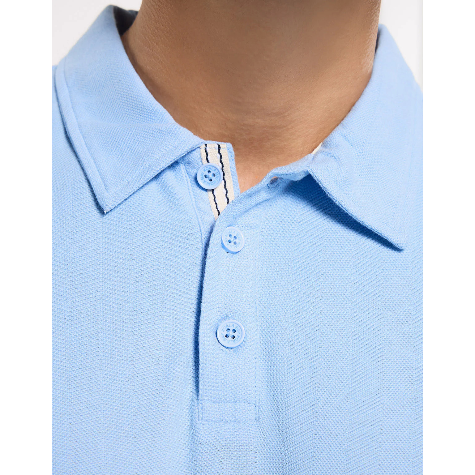 Polo Manga Corta Azul Celeste - Biebu