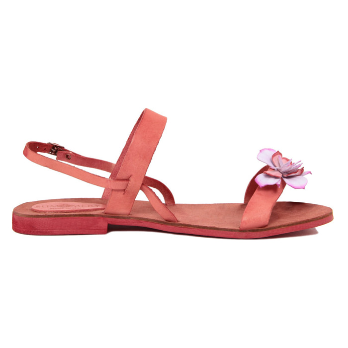 SANDALO FLAT Summery Rosso