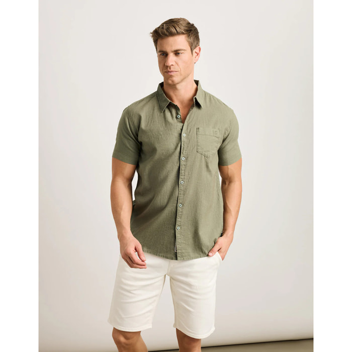 Camisa Manga Corta Caqui - Norla