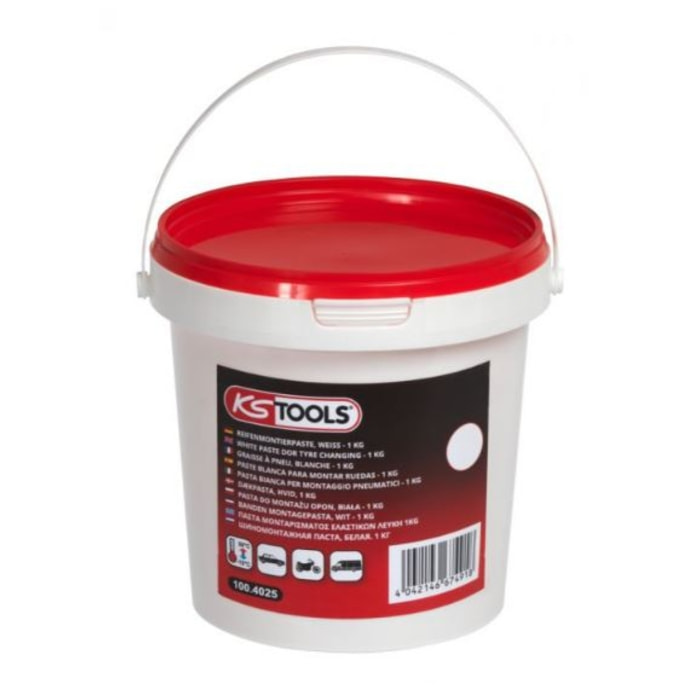 Seau de graisse à pneus blanche KS TOOLS 1 kg - 100.4025