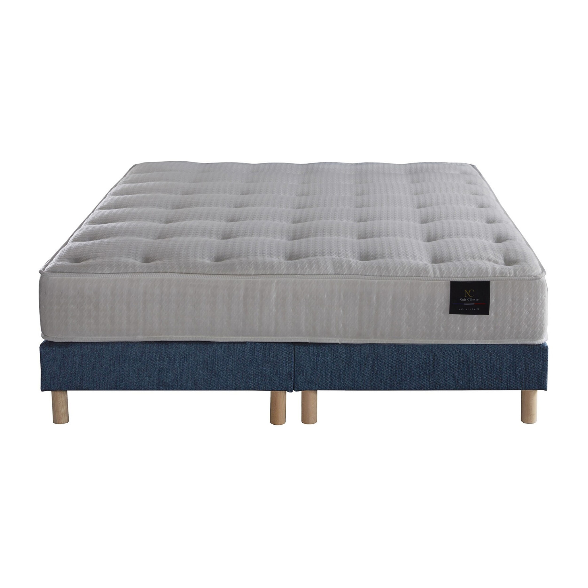 Ensemble matelas ressorts accueil mémoire de forme, NOVA + sommier 11 cm