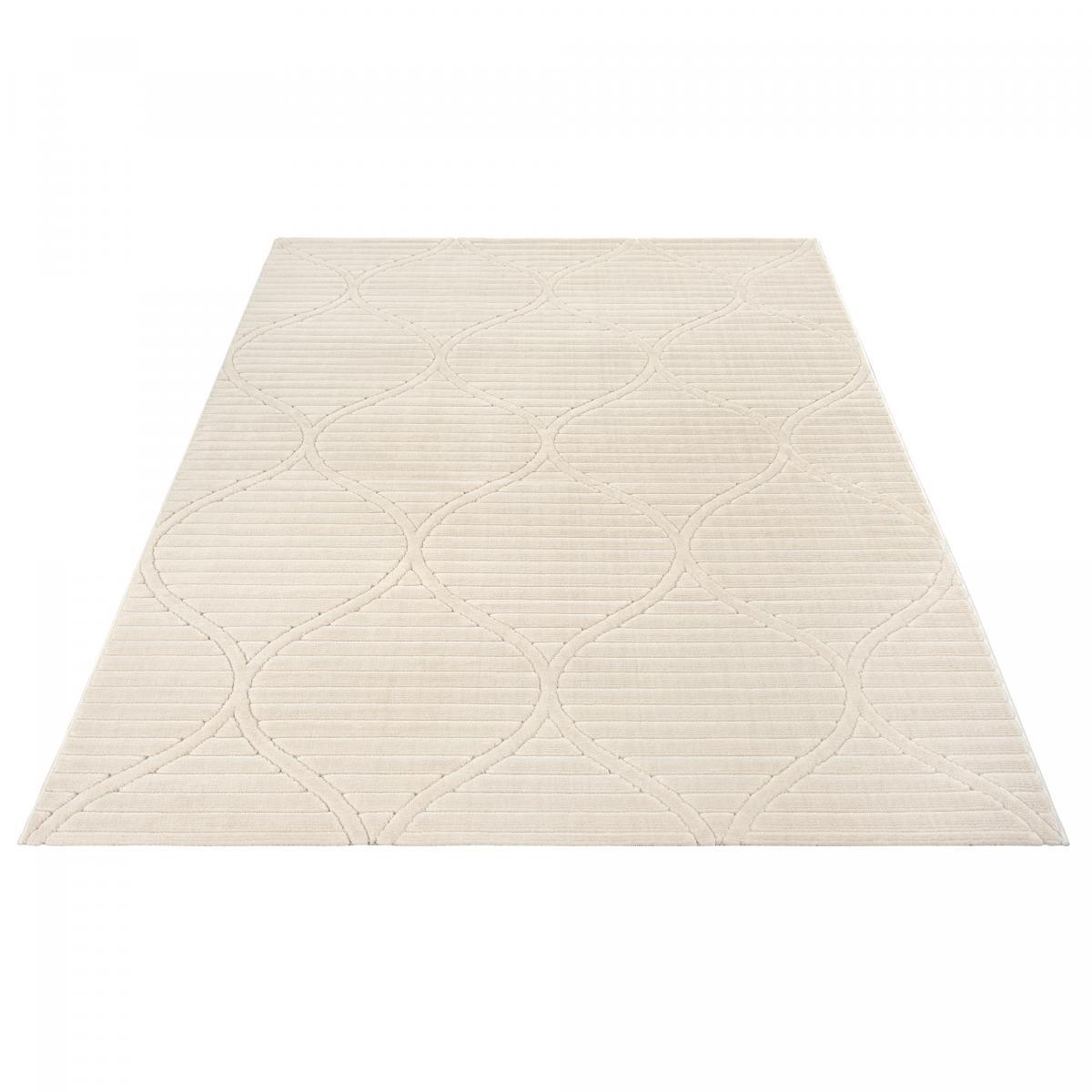 Tapis intérieur extérieur en relief ton sur ton TIHE
