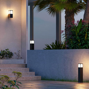 FORLIGHT Veta baliza exterior negra para bombilla E27