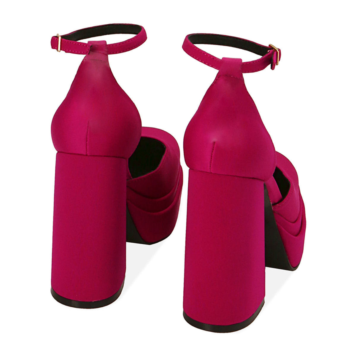 Décolleté fucsia in lycra, tacco 12 cm