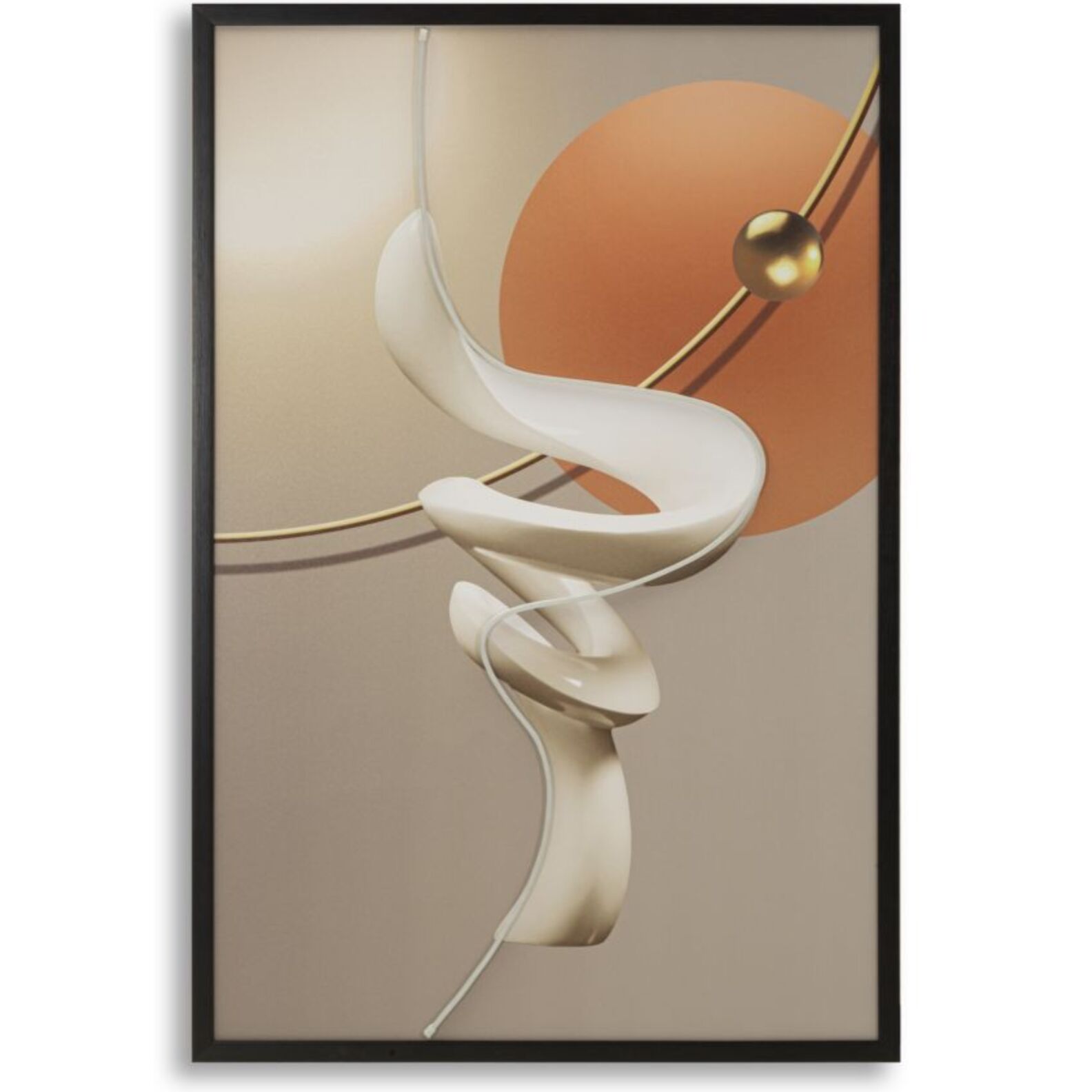 STAMPA C/LED SU TELA ABSTRACT -B- CM 80X4X120