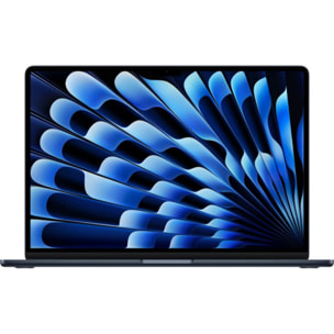 Ordinateur Apple MACBOOK Air 15" Puce M4 CPU 10 / GPU 10 cœurs Mémoire RAM 24Go Stockage 512Go SSD Retina Minuit