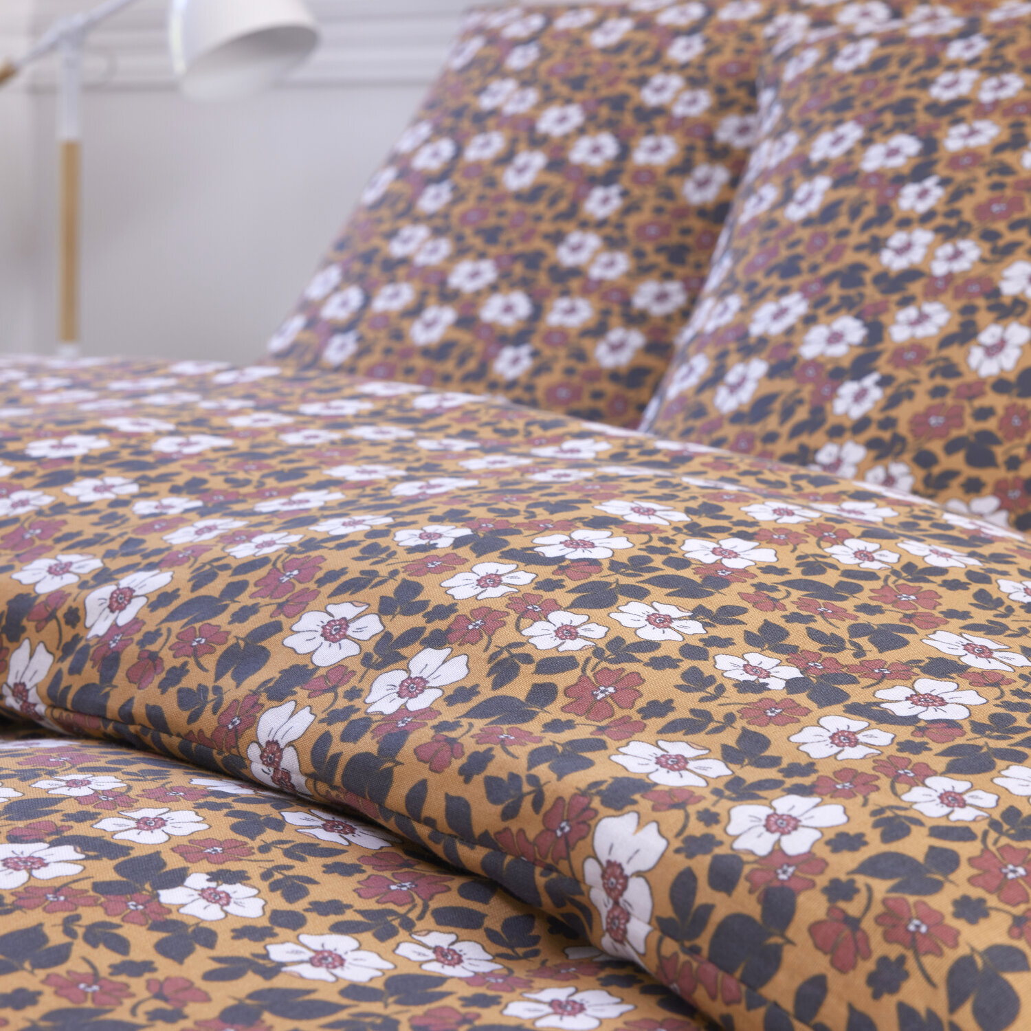 Parure housse de couette imprimé 100% gaze de coton - verone