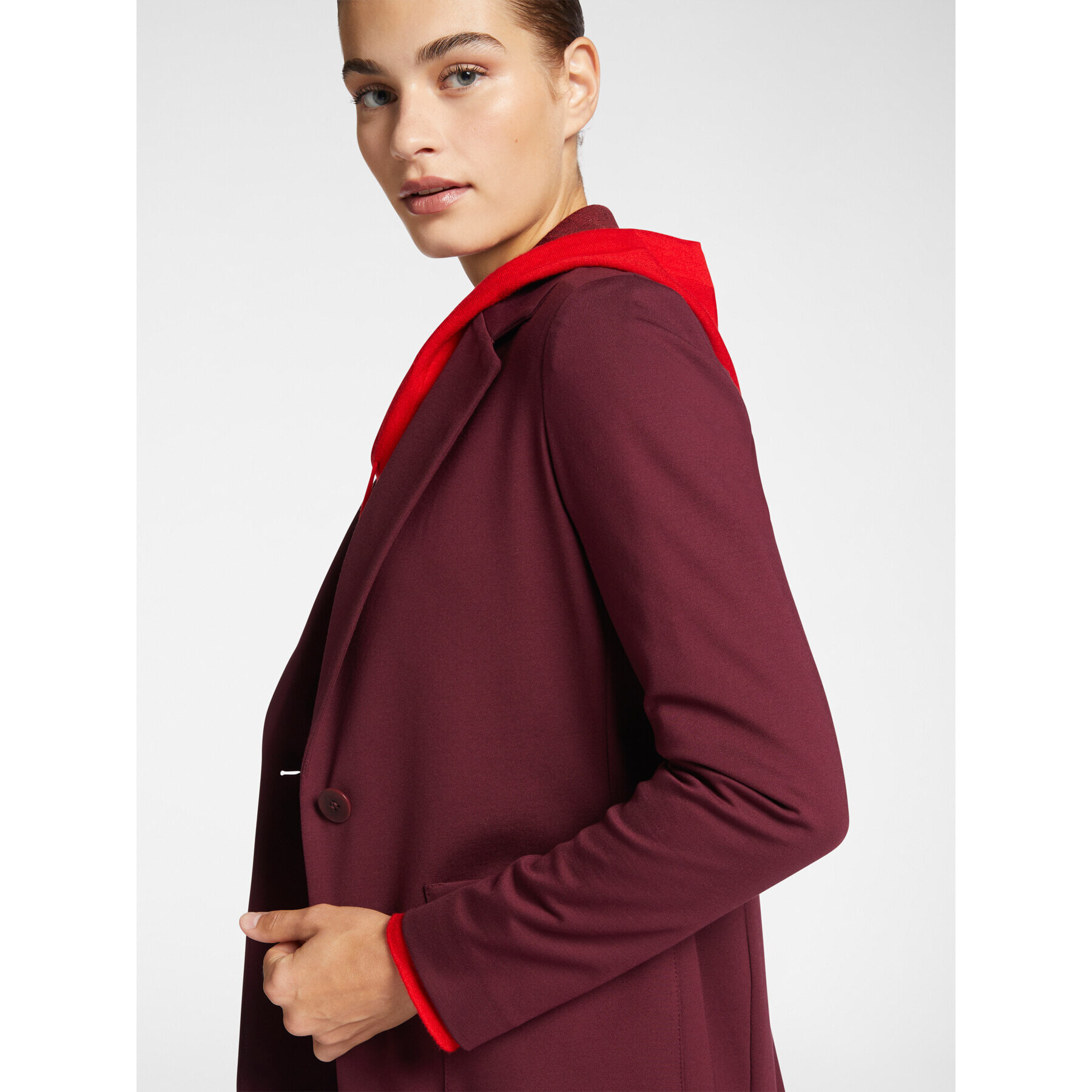 Elena Mirò - Blazer de punto Milano - Burgundy