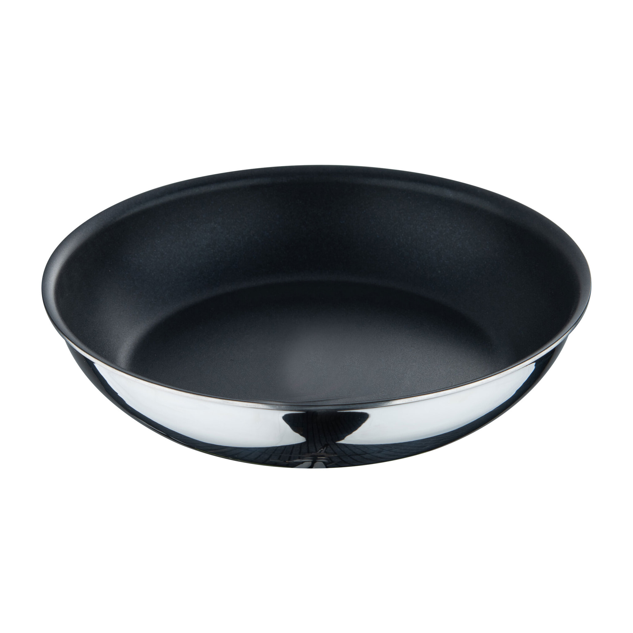 juego de 2 sartenes ø24ø26cm acero inoxidable negro + mango desmotable antiadherente ilag