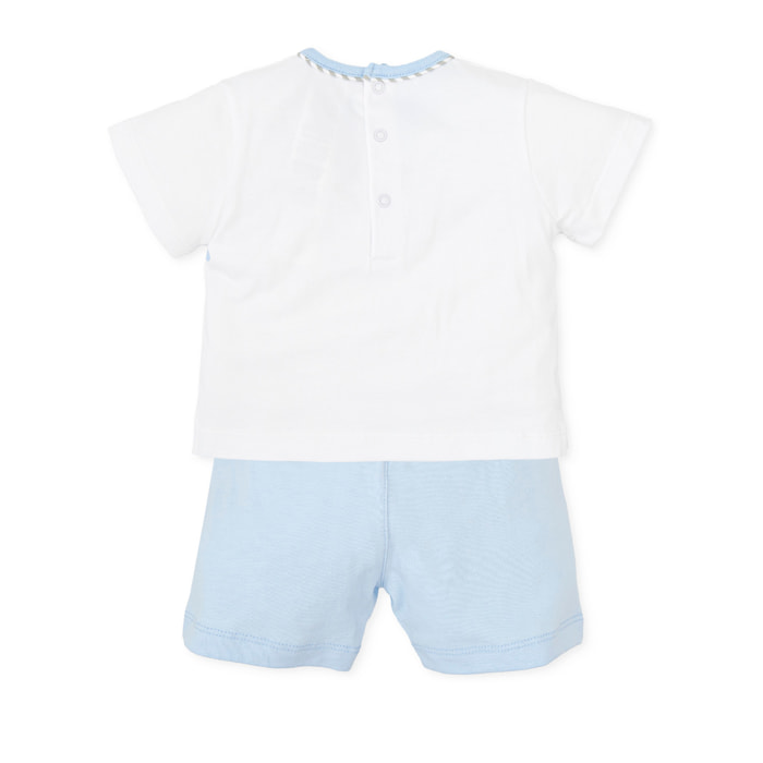 Conjunto 2 pzas- - Blanco celeste
