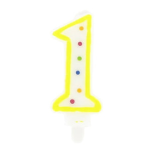 Bougie anniversaire chiffre 1 Fackelmann Rio Party
