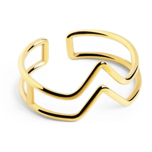 Bague Double Peak Argent Plaqué Or