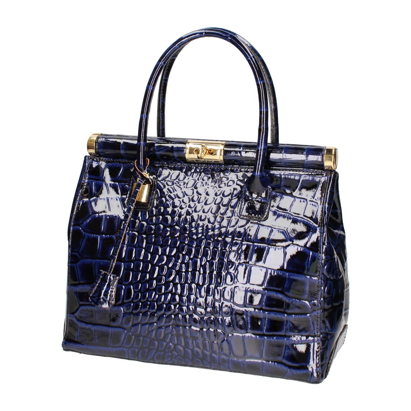 Borsa a mano da donna - Modello Delfina - Vera pelle - 32.0 x 28.0 x 15.0 cm